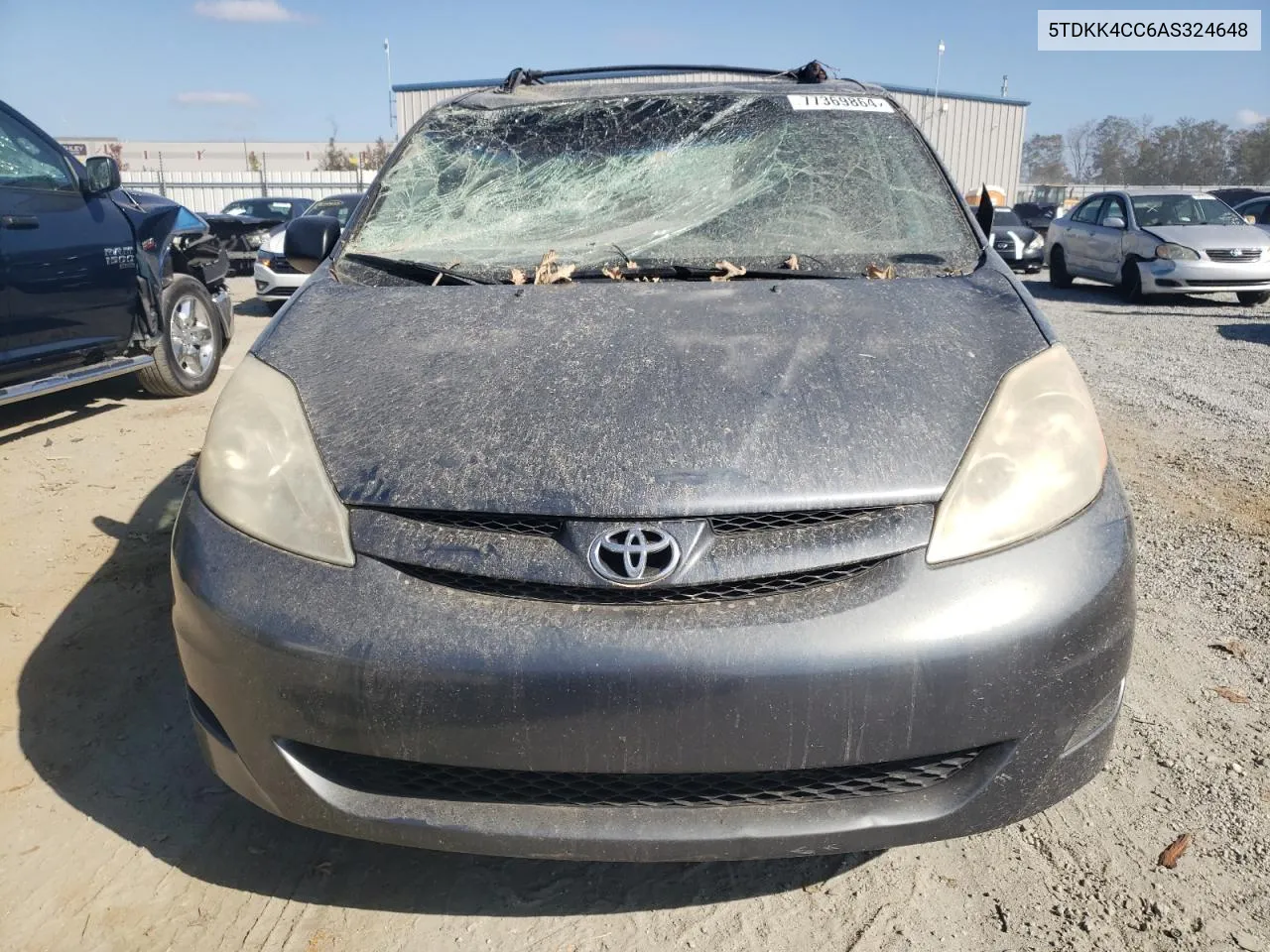 2010 Toyota Sienna Ce VIN: 5TDKK4CC6AS324648 Lot: 77369864