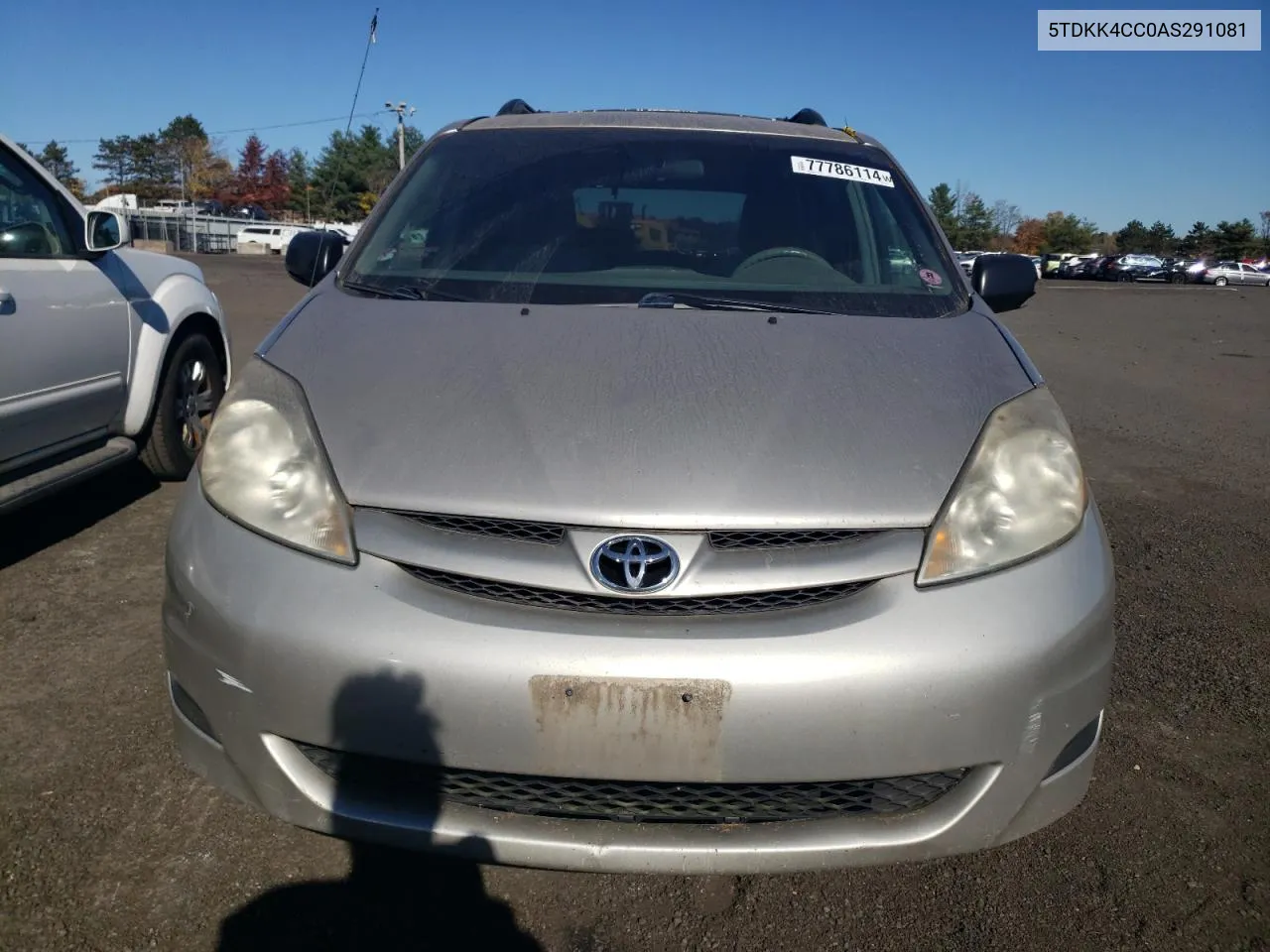 2010 Toyota Sienna Ce VIN: 5TDKK4CC0AS291081 Lot: 77786114