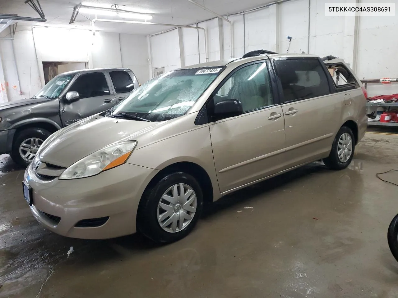 2010 Toyota Sienna Ce VIN: 5TDKK4CC4AS308691 Lot: 78072434