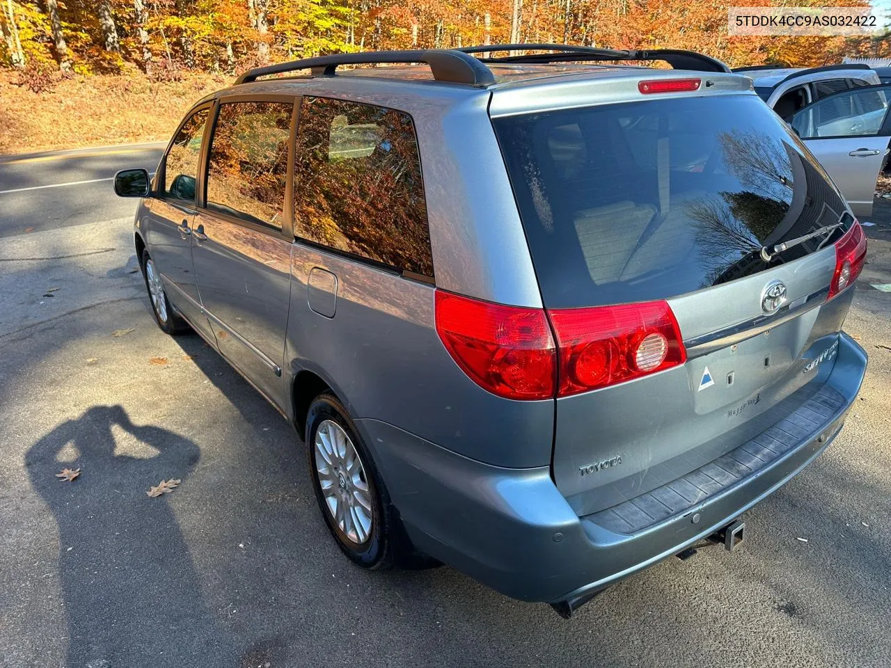 2010 Toyota Sienna Xle VIN: 5TDDK4CC9AS032422 Lot: 78759564