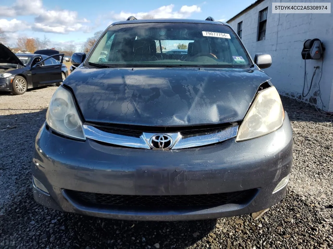 5TDYK4CC2AS308974 2010 Toyota Sienna Xle