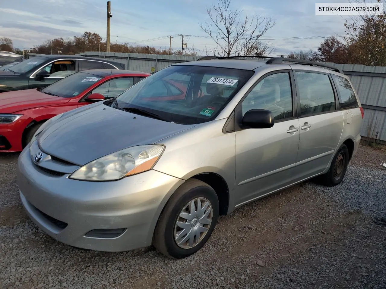 2010 Toyota Sienna Ce VIN: 5TDKK4CC2AS295004 Lot: 79317374