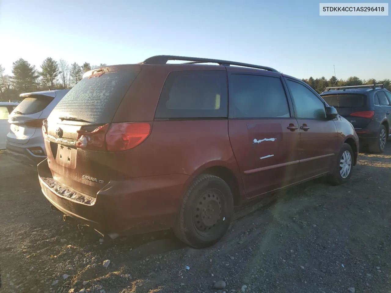 2010 Toyota Sienna Ce VIN: 5TDKK4CC1AS296418 Lot: 79912324