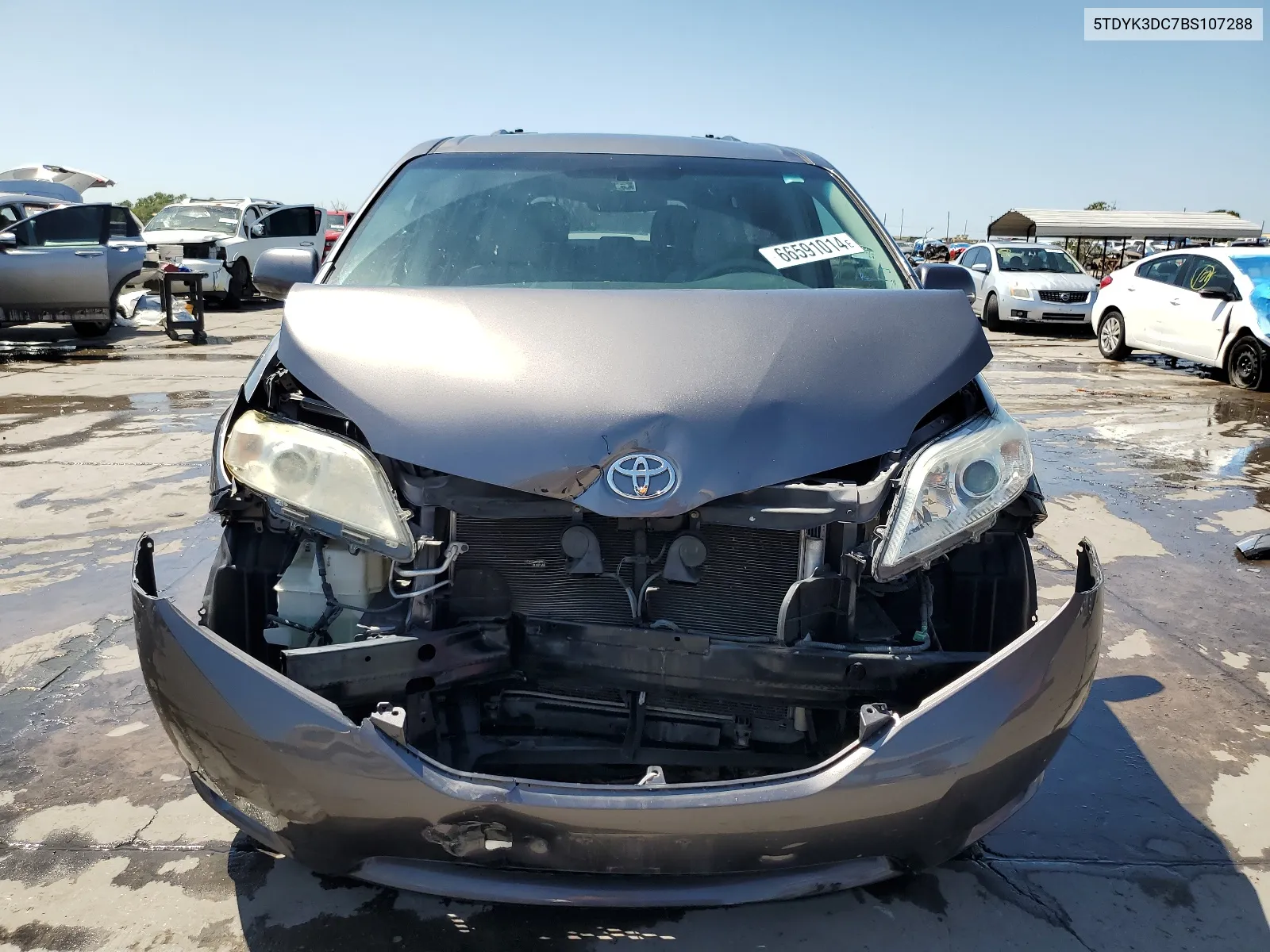 2011 Toyota Sienna Xle VIN: 5TDYK3DC7BS107288 Lot: 66591014