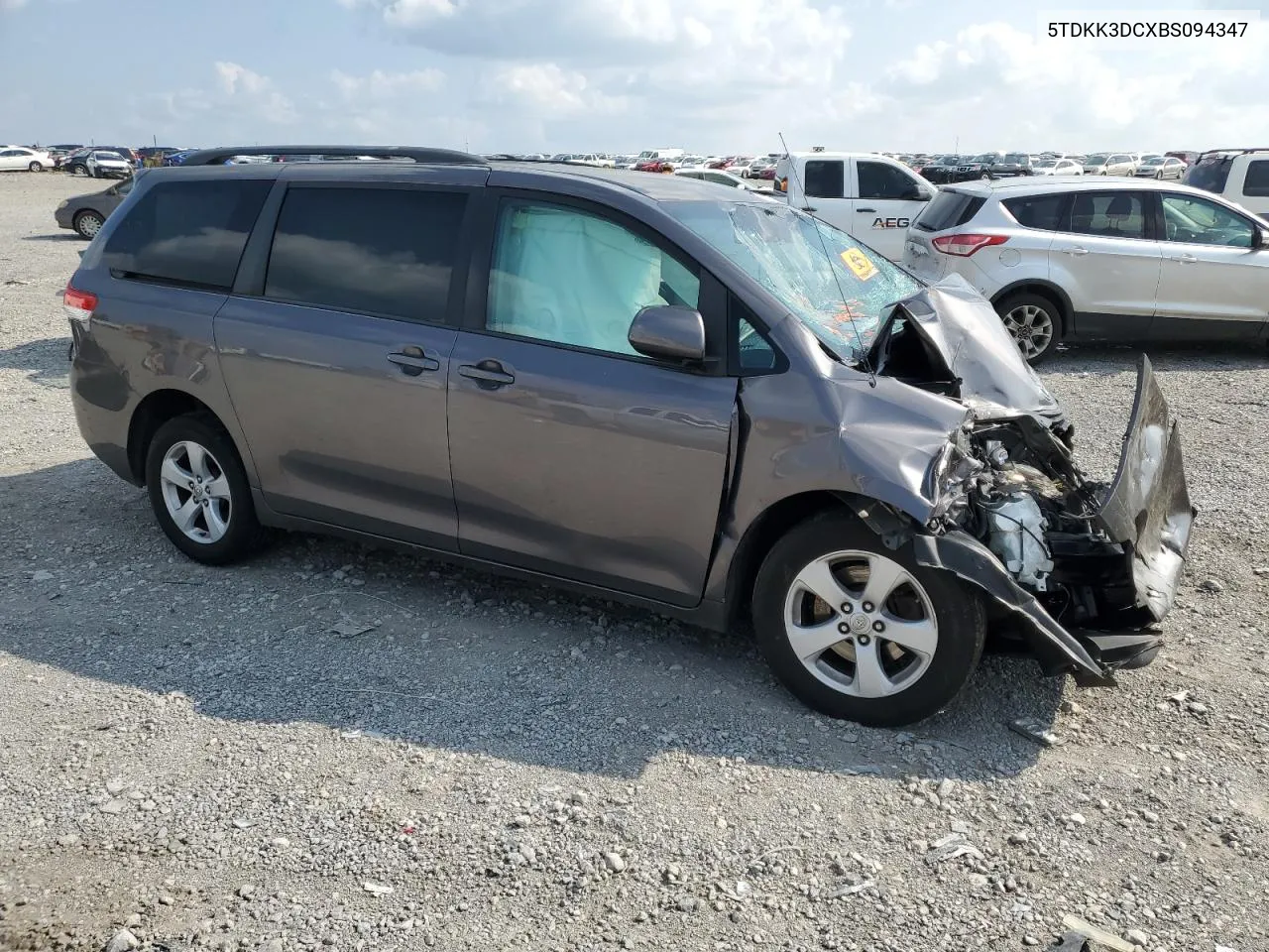 2011 Toyota Sienna Le VIN: 5TDKK3DCXBS094347 Lot: 67774654