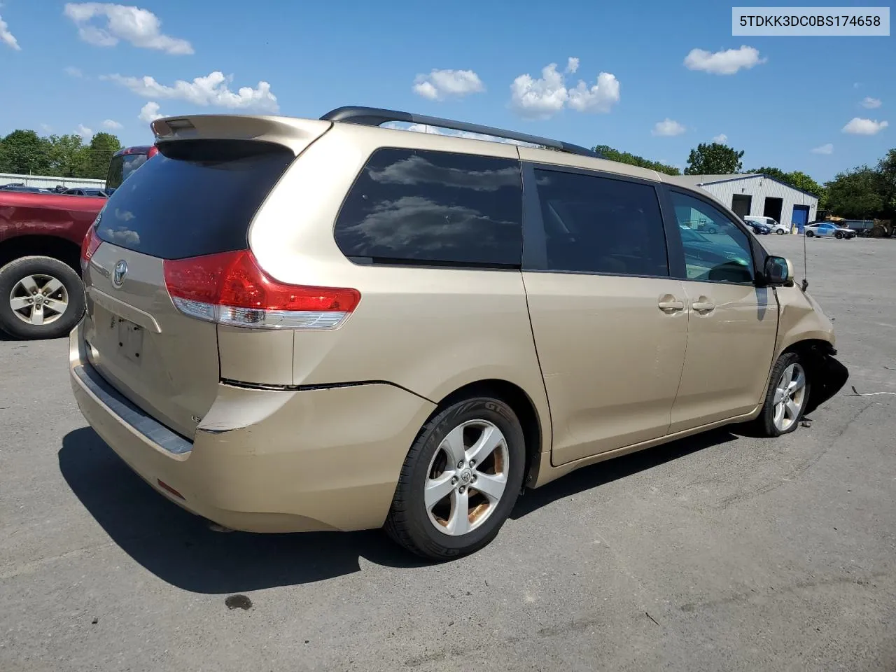 2011 Toyota Sienna Le VIN: 5TDKK3DC0BS174658 Lot: 68530414