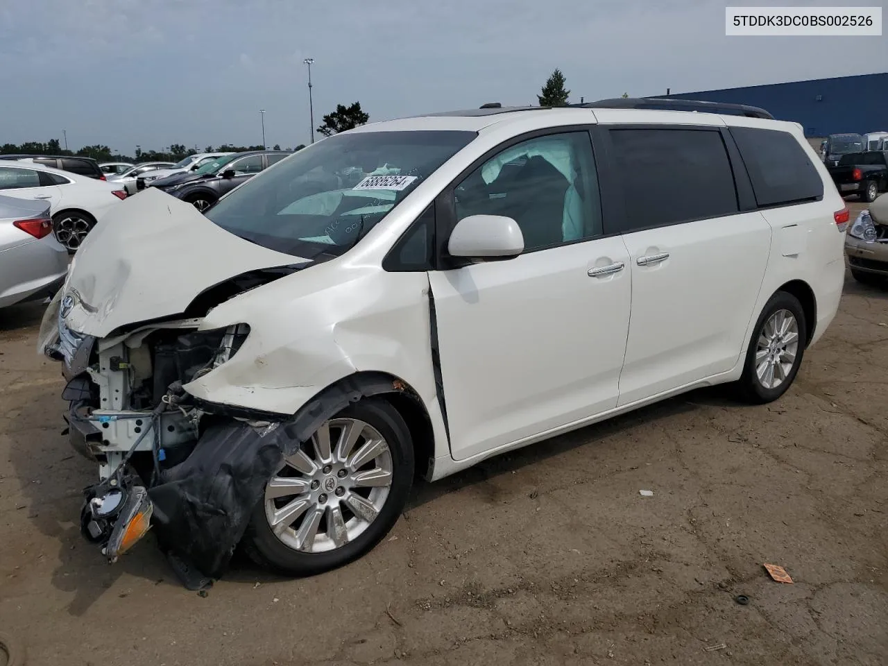 5TDDK3DC0BS002526 2011 Toyota Sienna Xle