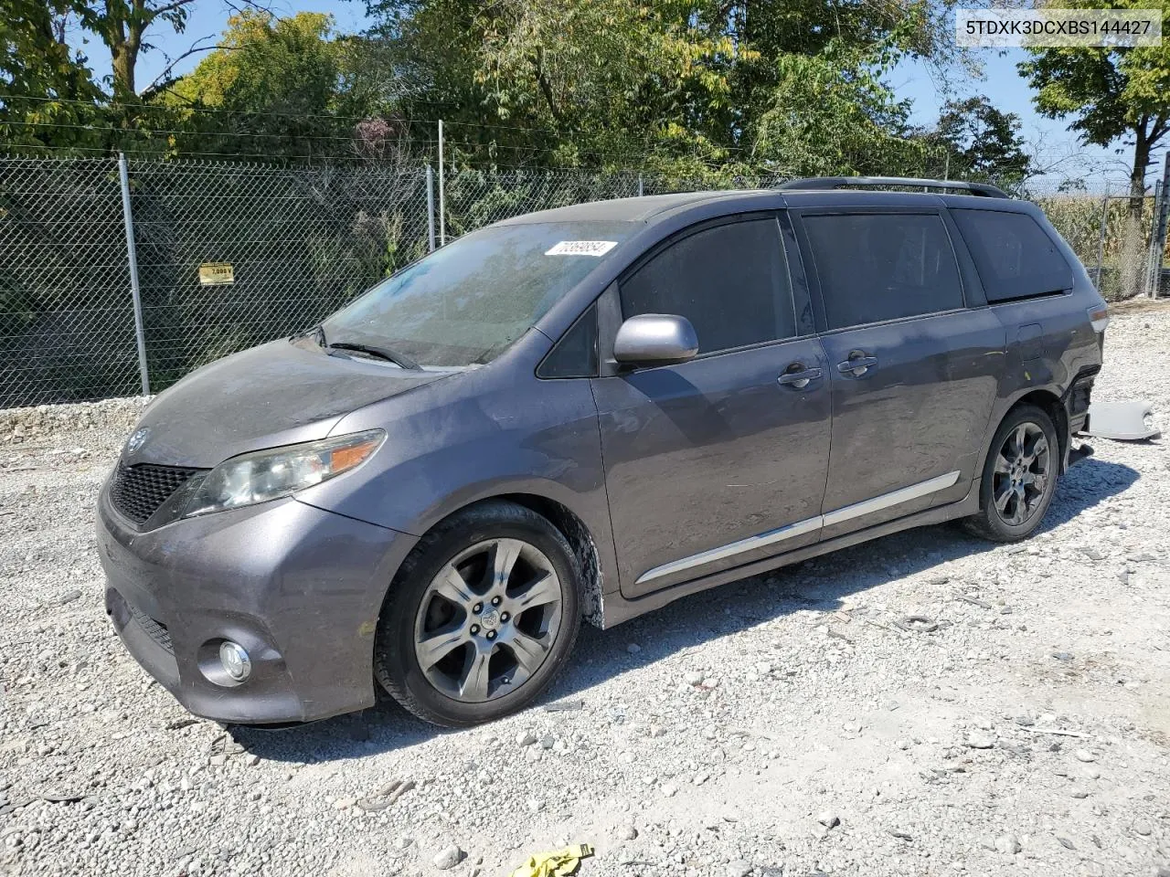 2011 Toyota Sienna Sport VIN: 5TDXK3DCXBS144427 Lot: 70369854