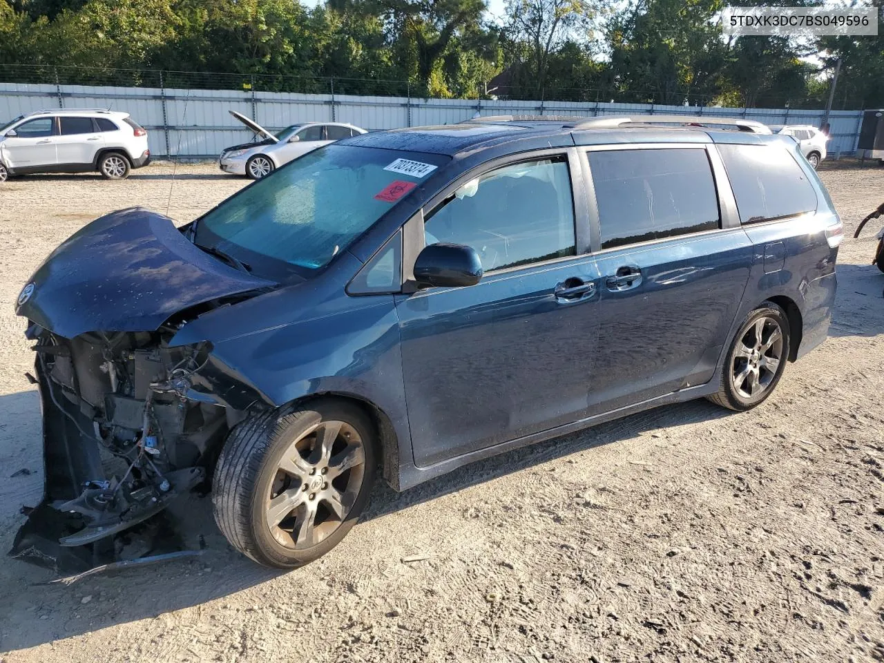 2011 Toyota Sienna Sport VIN: 5TDXK3DC7BS049596 Lot: 70373374