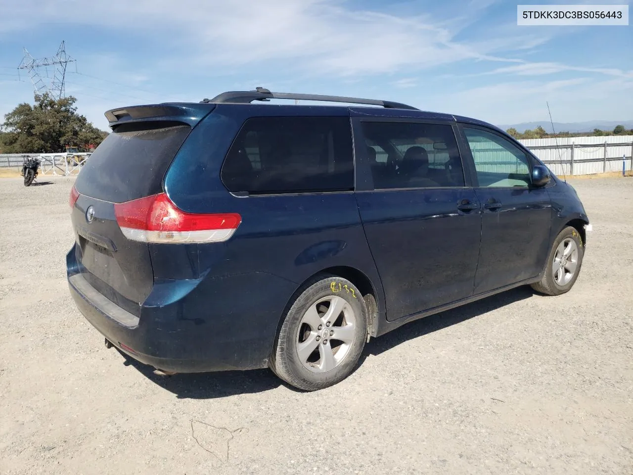 2011 Toyota Sienna Le VIN: 5TDKK3DC3BS056443 Lot: 70724314