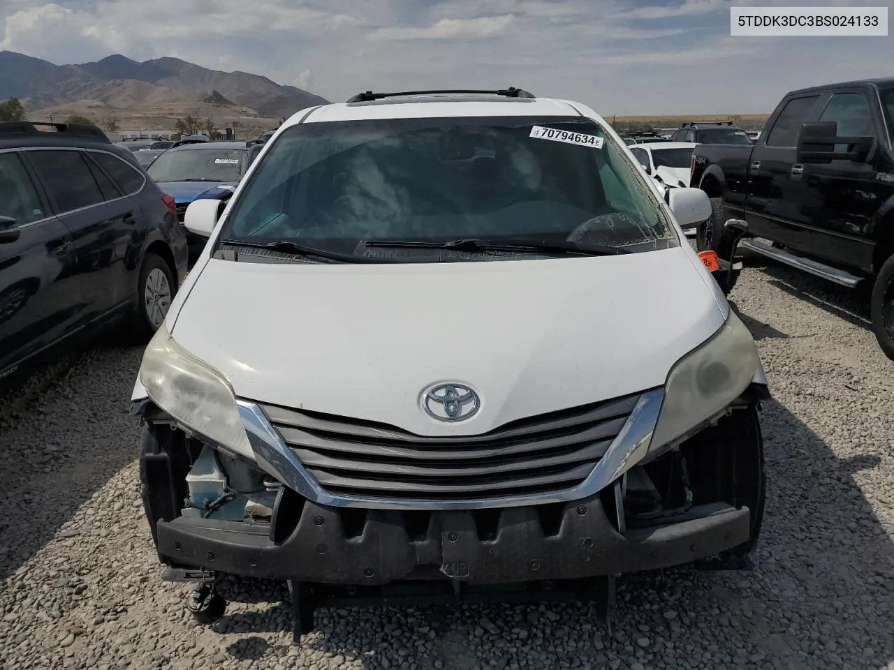 2011 Toyota Sienna Xle VIN: 5TDDK3DC3BS024133 Lot: 70794634