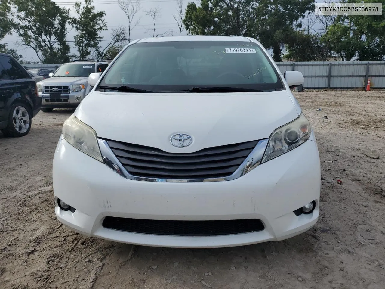 5TDYK3DC5BS036978 2011 Toyota Sienna Xle