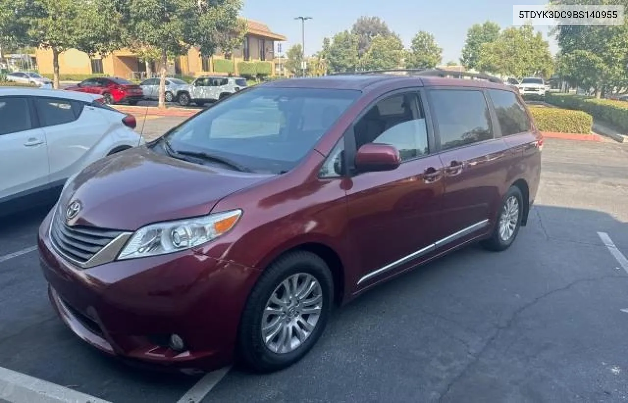 2011 Toyota Sienna Xle VIN: 5TDYK3DC9BS140955 Lot: 71895434