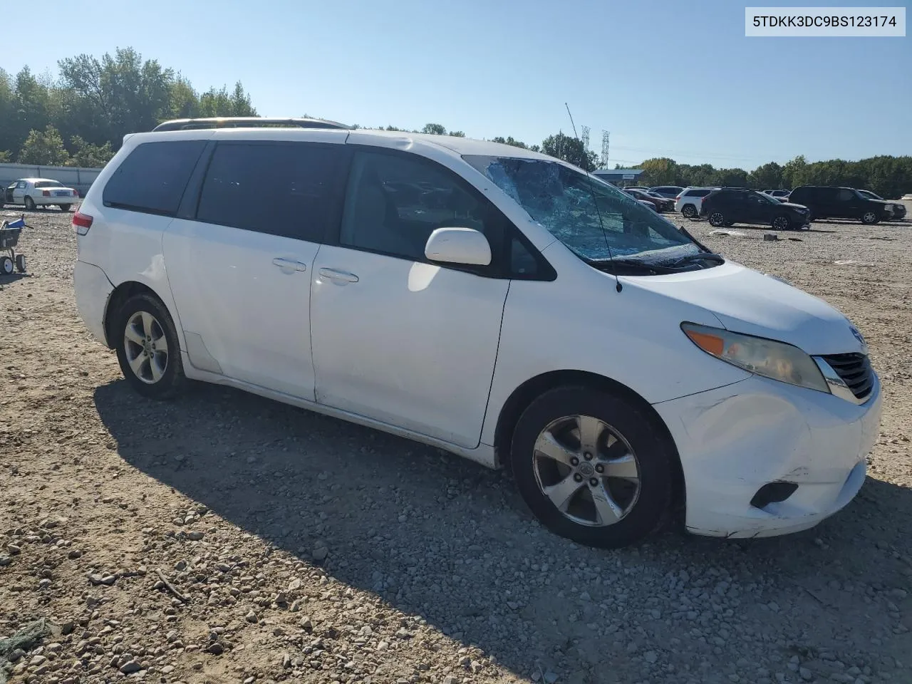 2011 Toyota Sienna Le VIN: 5TDKK3DC9BS123174 Lot: 71927974