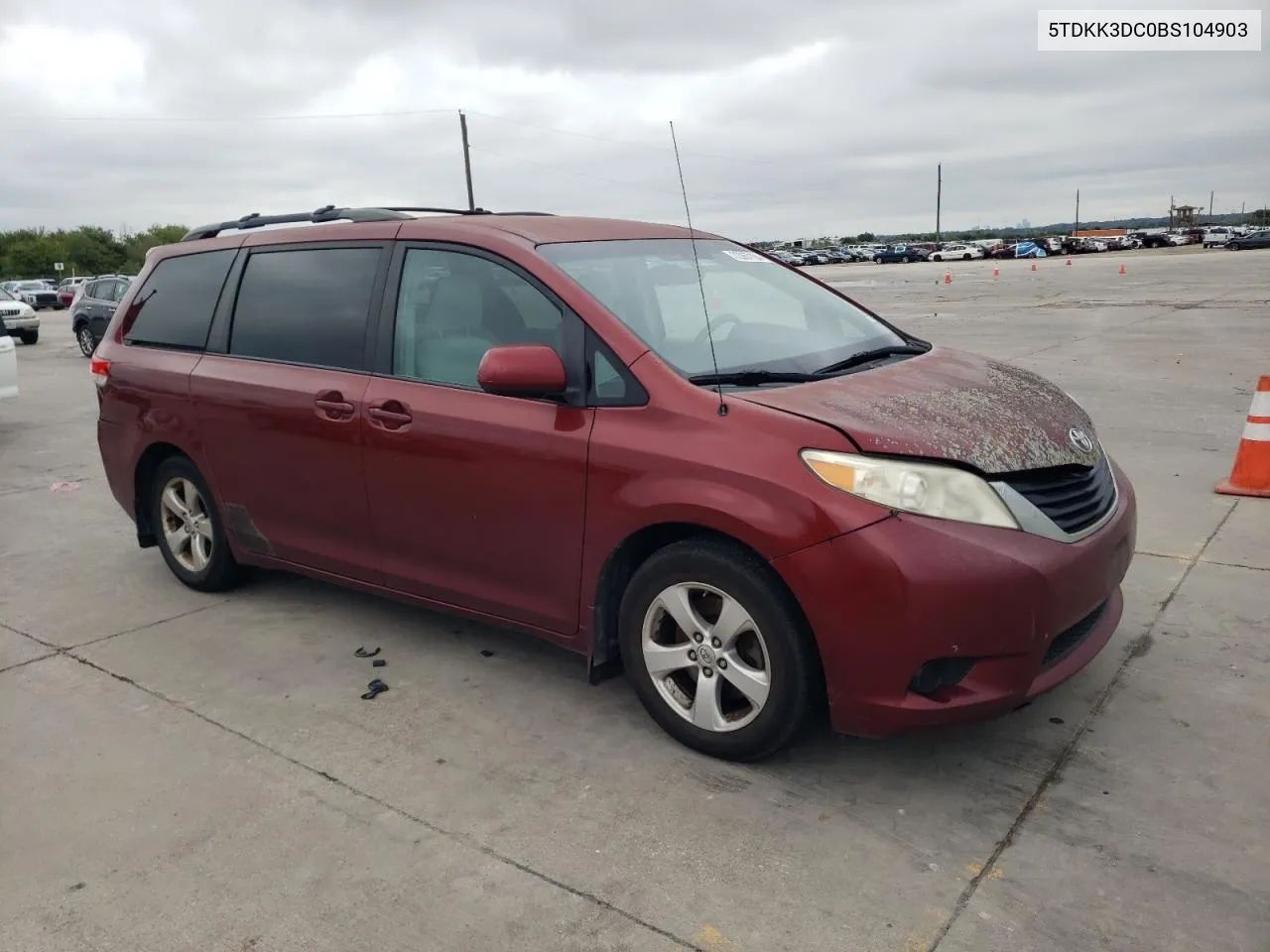 2011 Toyota Sienna Le VIN: 5TDKK3DC0BS104903 Lot: 72267104