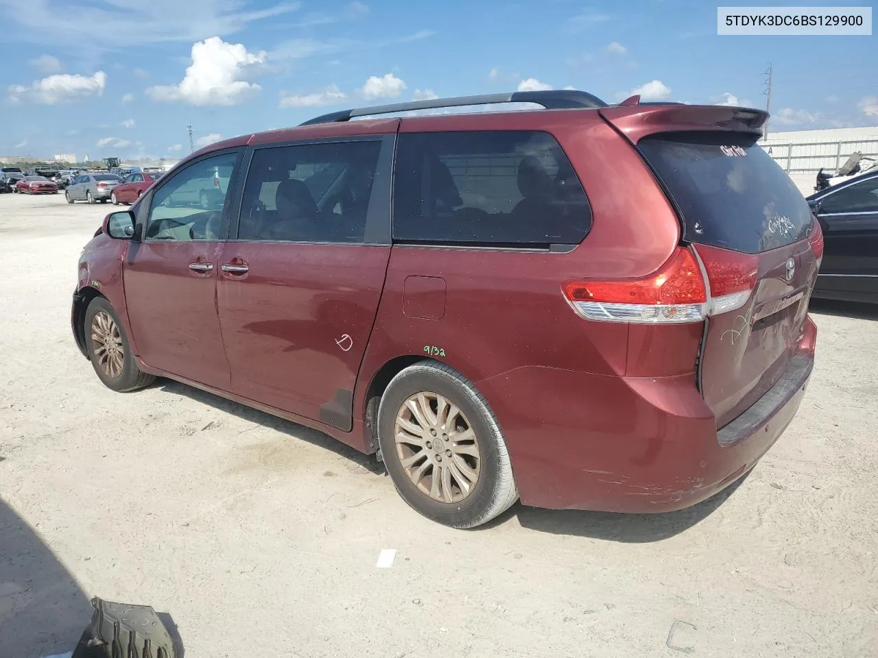 2011 Toyota Sienna Xle VIN: 5TDYK3DC6BS129900 Lot: 72282754