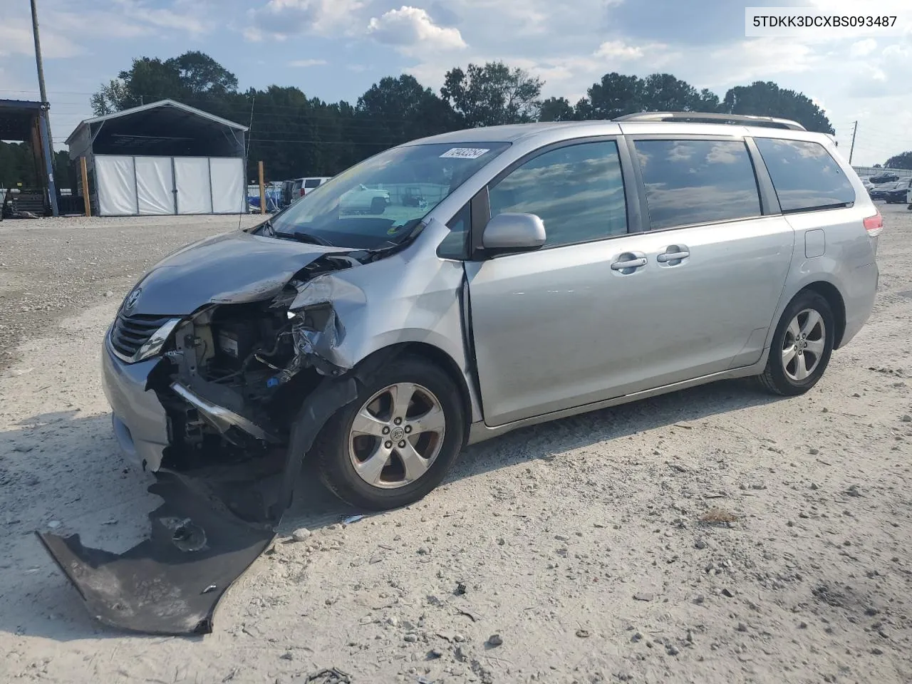 5TDKK3DCXBS093487 2011 Toyota Sienna Le