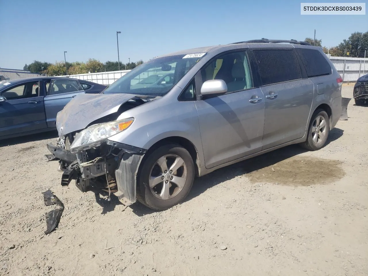 2011 Toyota Sienna Xle VIN: 5TDDK3DCXBS003439 Lot: 72475824