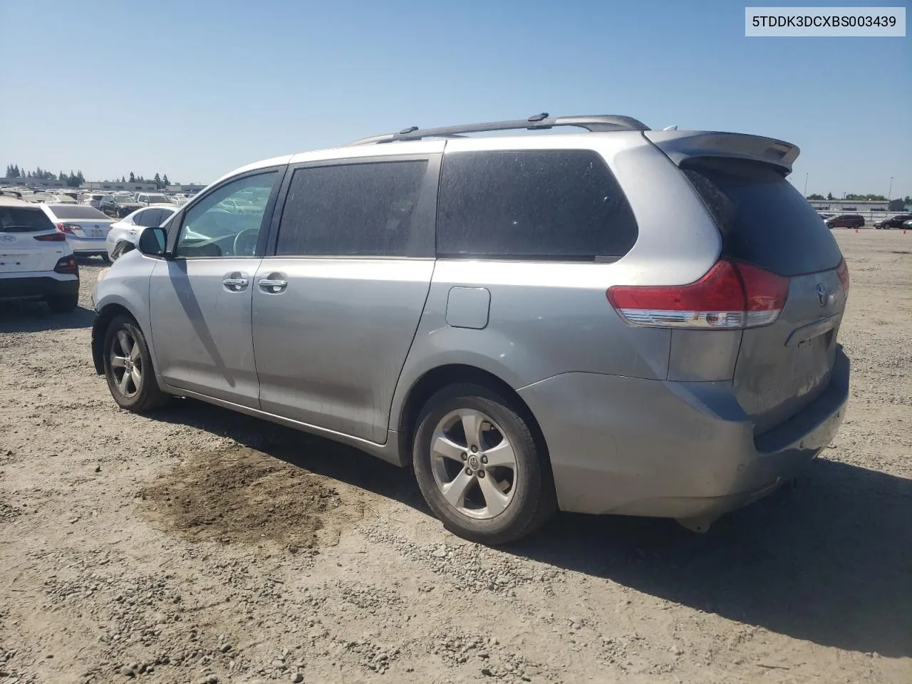 2011 Toyota Sienna Xle VIN: 5TDDK3DCXBS003439 Lot: 72475824