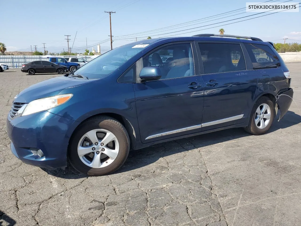 5TDKK3DCXBS136175 2011 Toyota Sienna Le