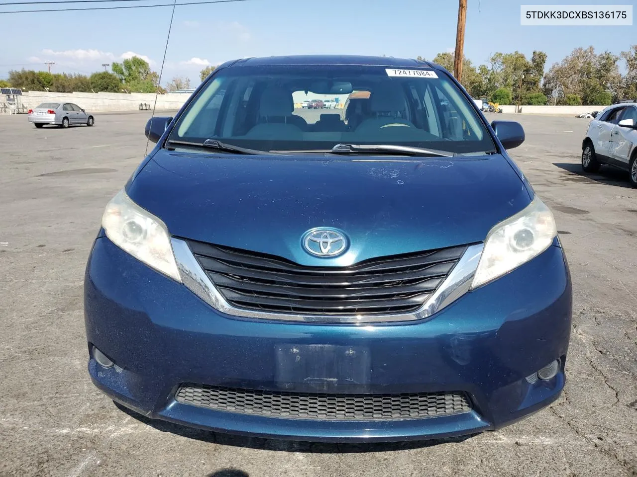 2011 Toyota Sienna Le VIN: 5TDKK3DCXBS136175 Lot: 72477084