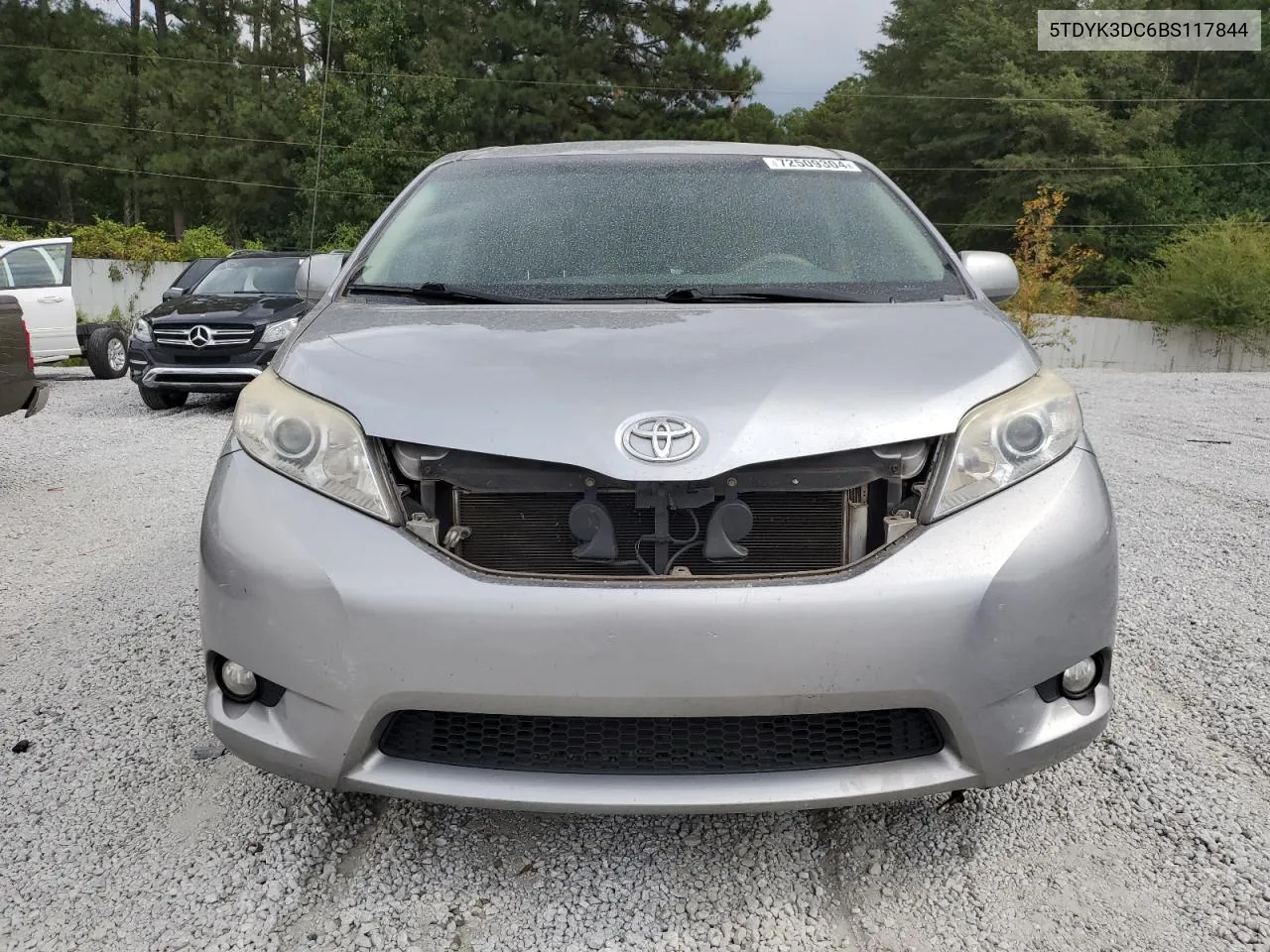 2011 Toyota Sienna Xle VIN: 5TDYK3DC6BS117844 Lot: 72509304