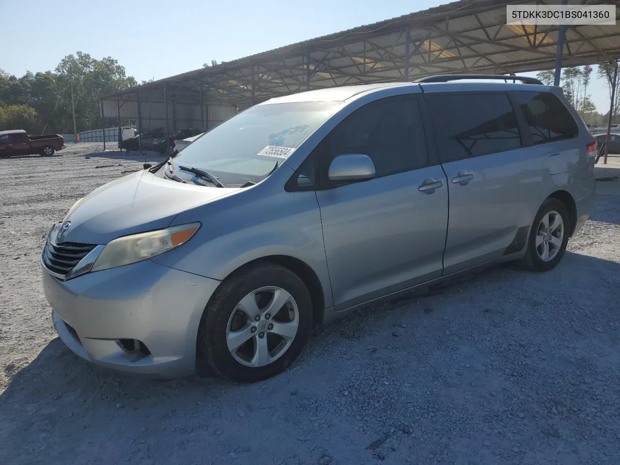 2011 Toyota Sienna Le VIN: 5TDKK3DC1BS041360 Lot: 72656504