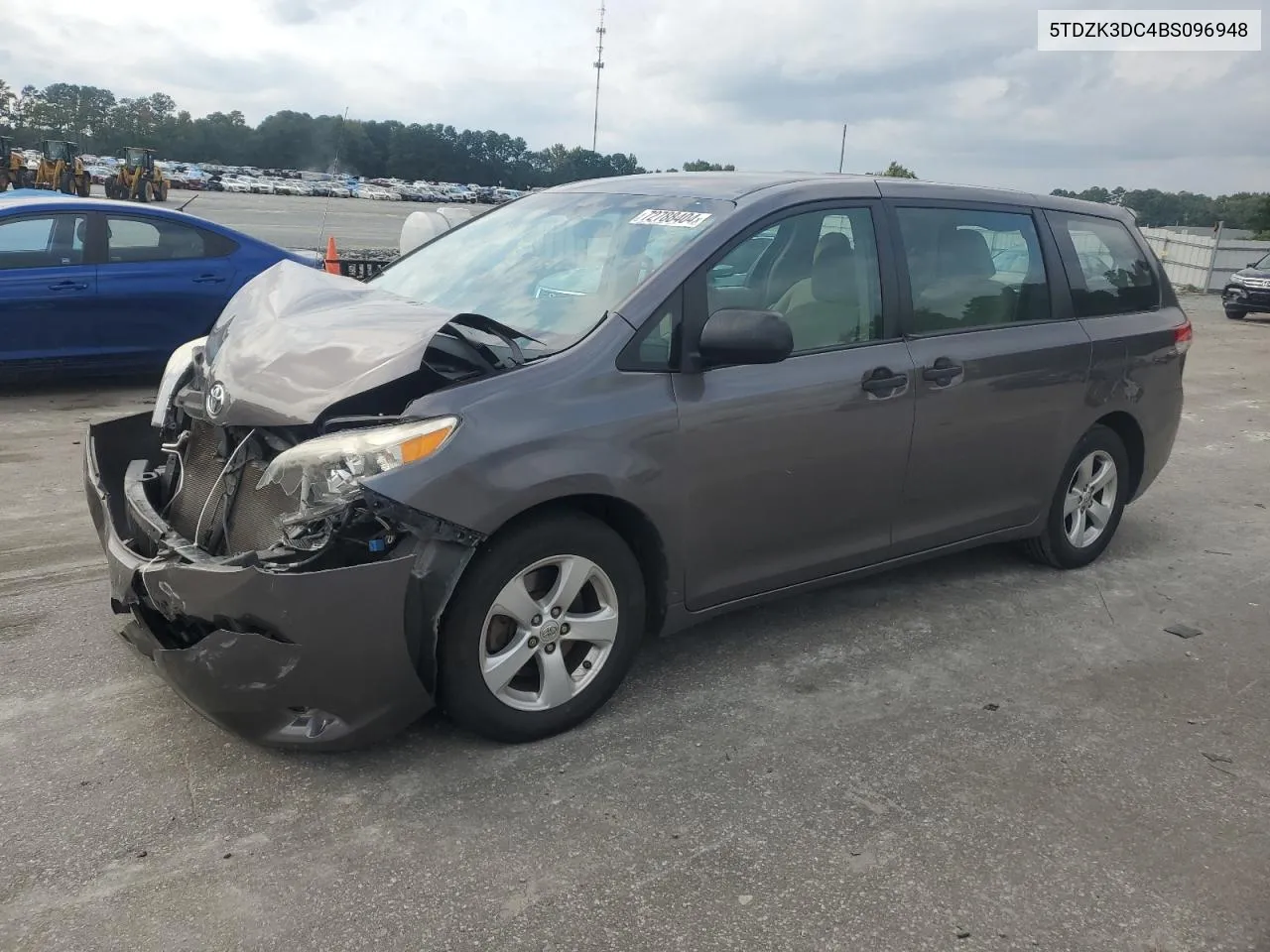 2011 Toyota Sienna VIN: 5TDZK3DC4BS096948 Lot: 72788404