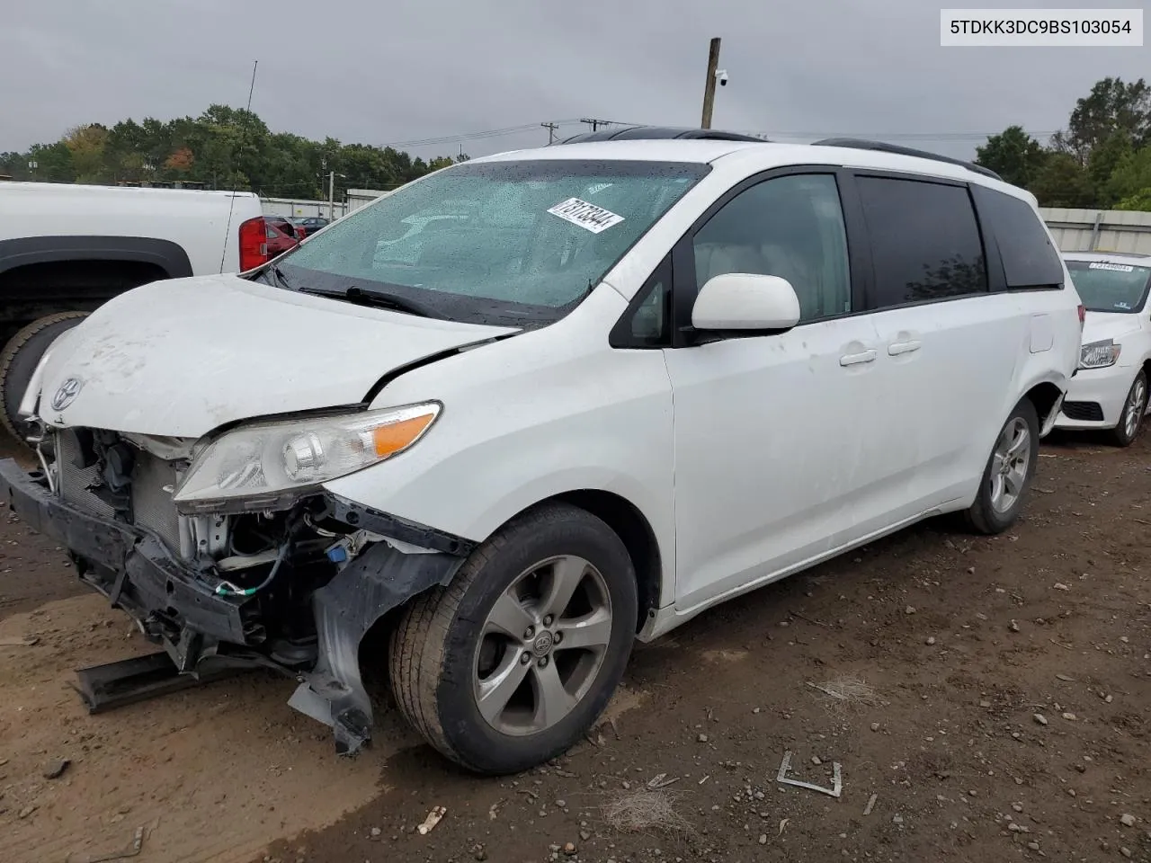 2011 Toyota Sienna Le VIN: 5TDKK3DC9BS103054 Lot: 73173344