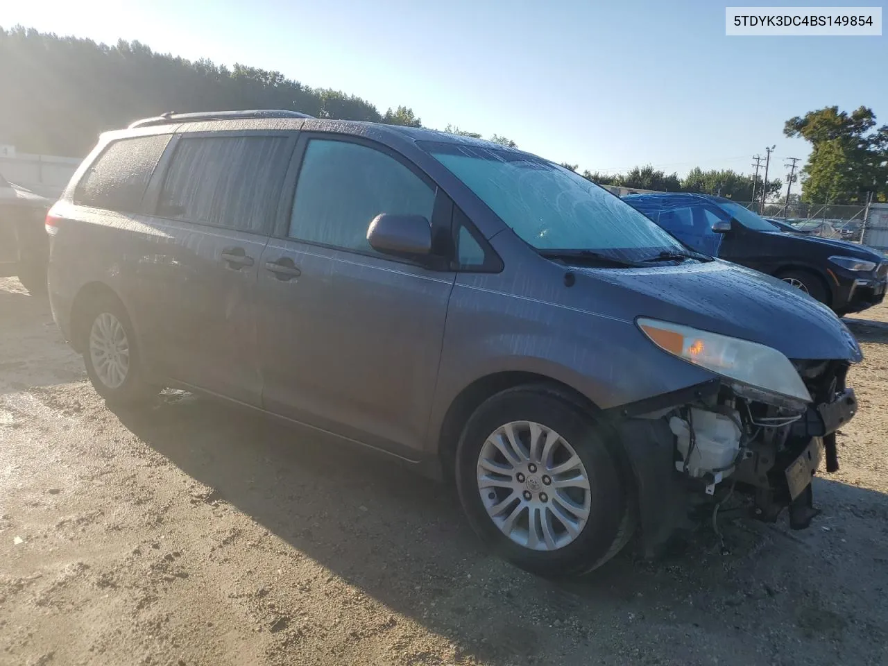 2011 Toyota Sienna Xle VIN: 5TDYK3DC4BS149854 Lot: 73183714