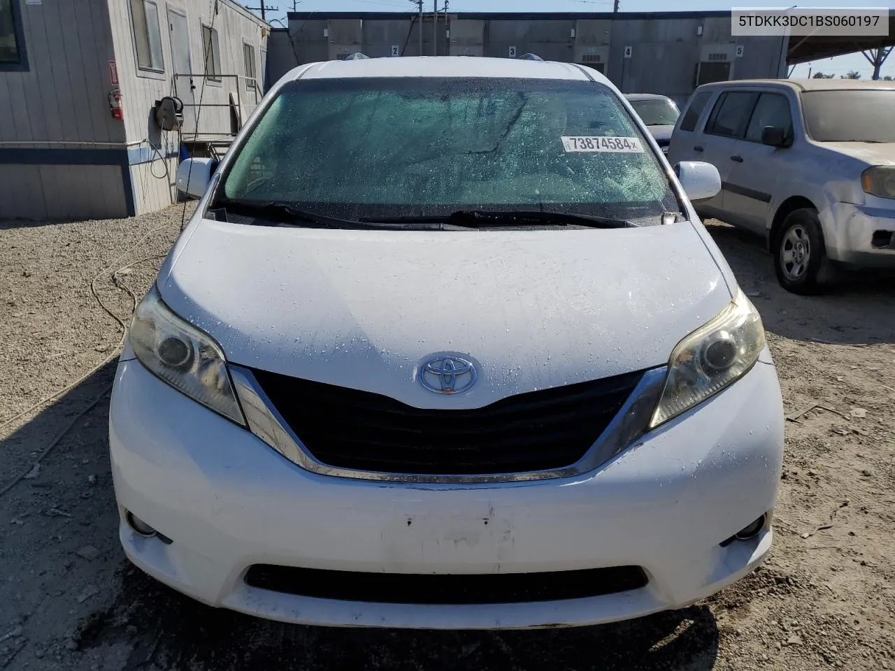 2011 Toyota Sienna Le VIN: 5TDKK3DC1BS060197 Lot: 73874584