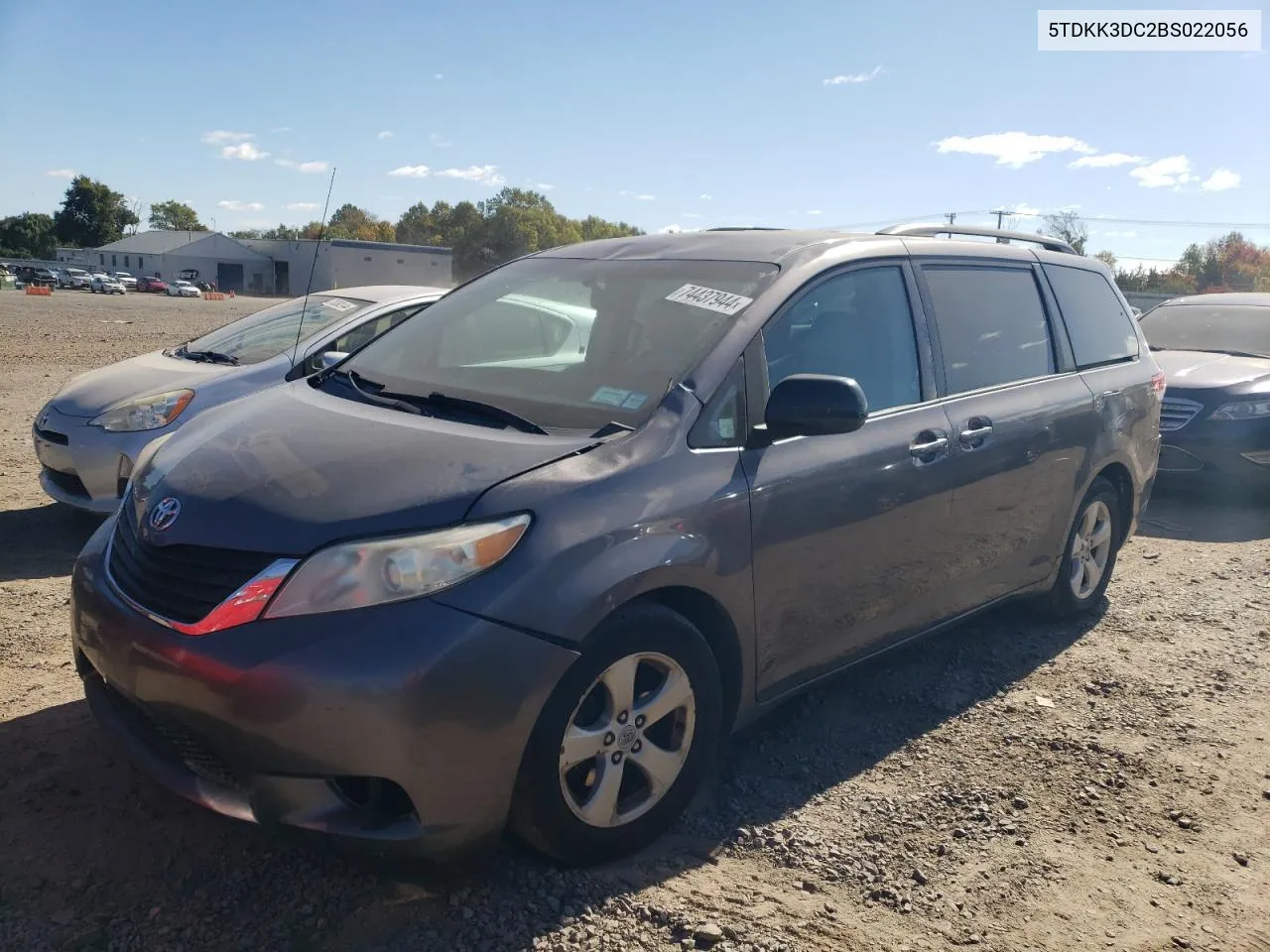 2011 Toyota Sienna Le VIN: 5TDKK3DC2BS022056 Lot: 74437944