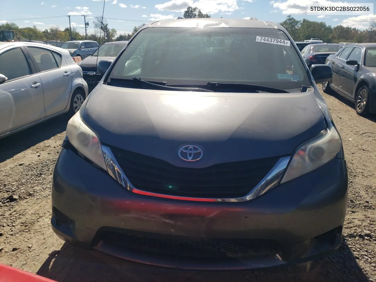 2011 Toyota Sienna Le VIN: 5TDKK3DC2BS022056 Lot: 74437944