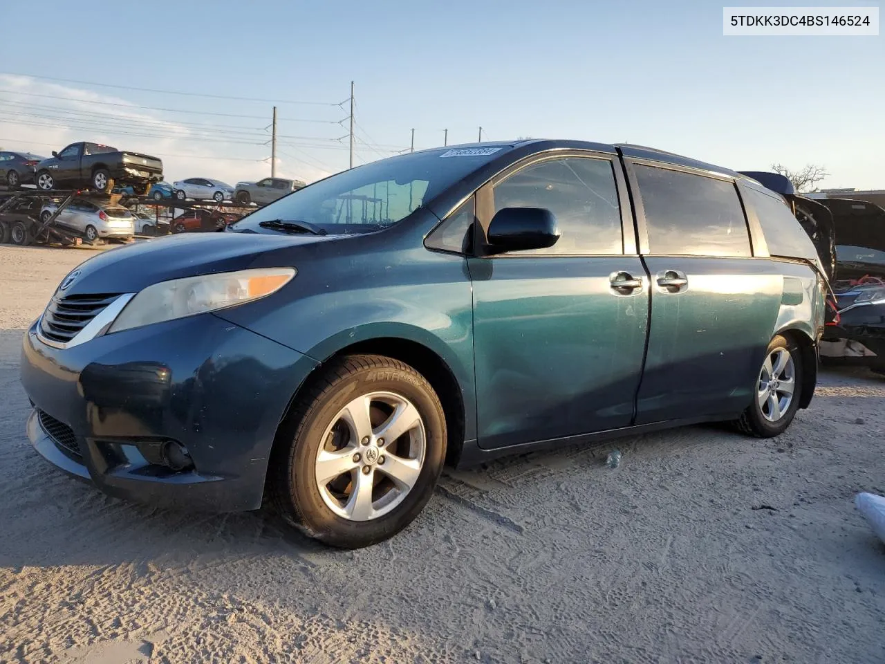 2011 Toyota Sienna Le VIN: 5TDKK3DC4BS146524 Lot: 74852384