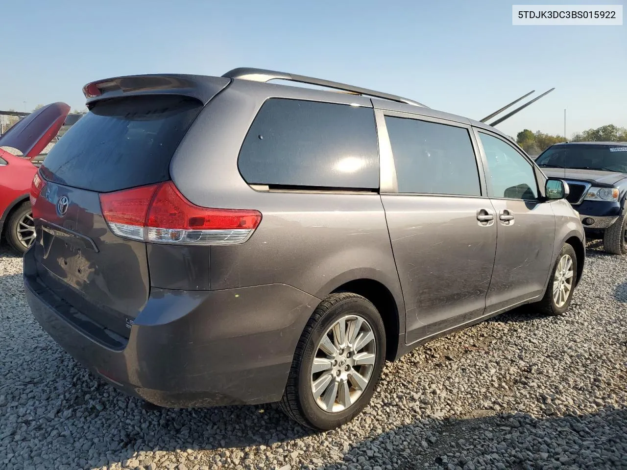 2011 Toyota Sienna Le VIN: 5TDJK3DC3BS015922 Lot: 75161554