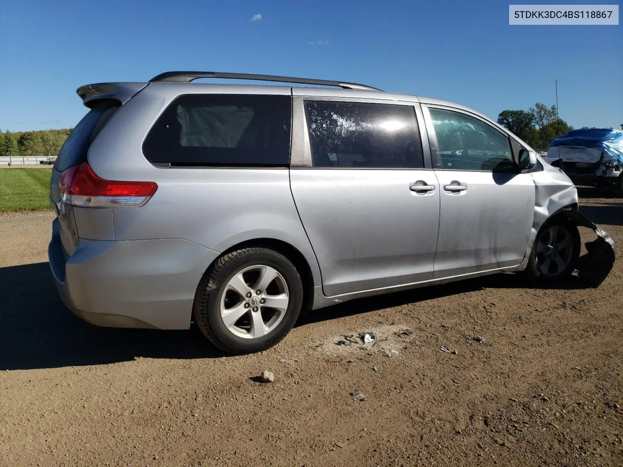 2011 Toyota Sienna Le VIN: 5TDKK3DC4BS118867 Lot: 75399394