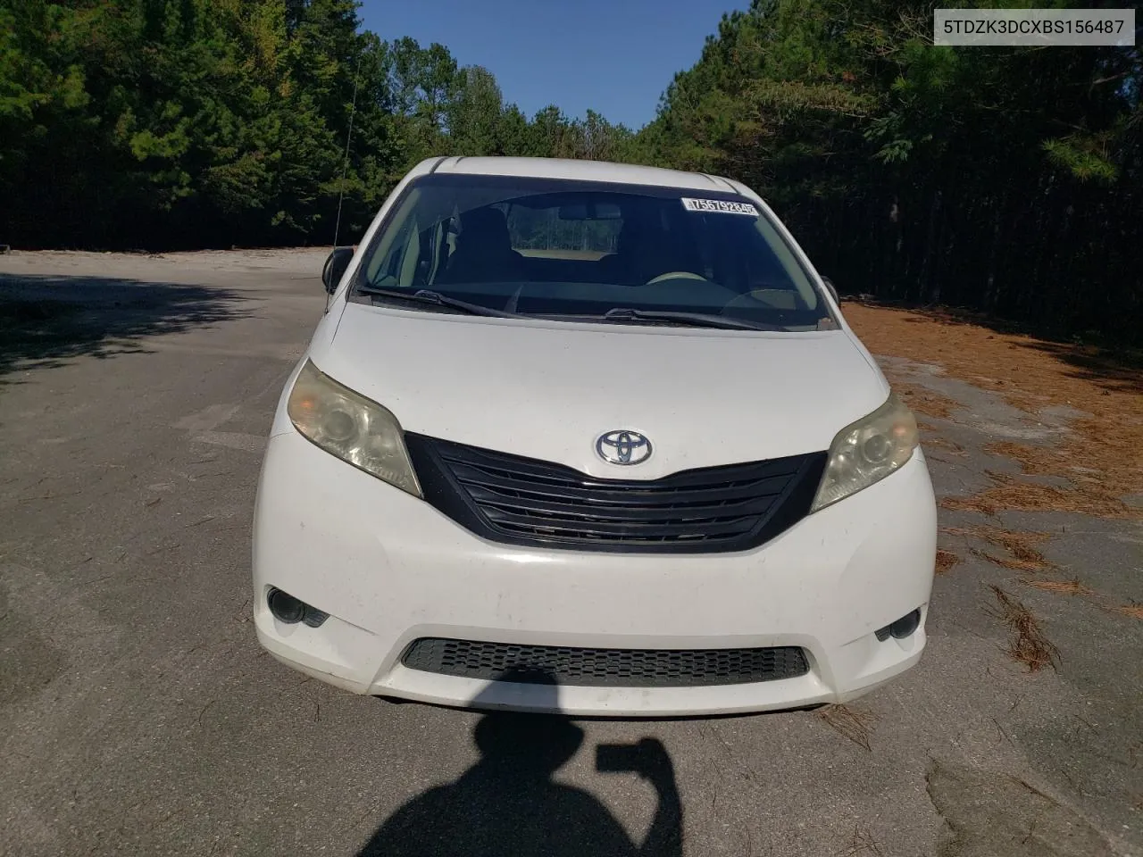 2011 Toyota Sienna VIN: 5TDZK3DCXBS156487 Lot: 75679284