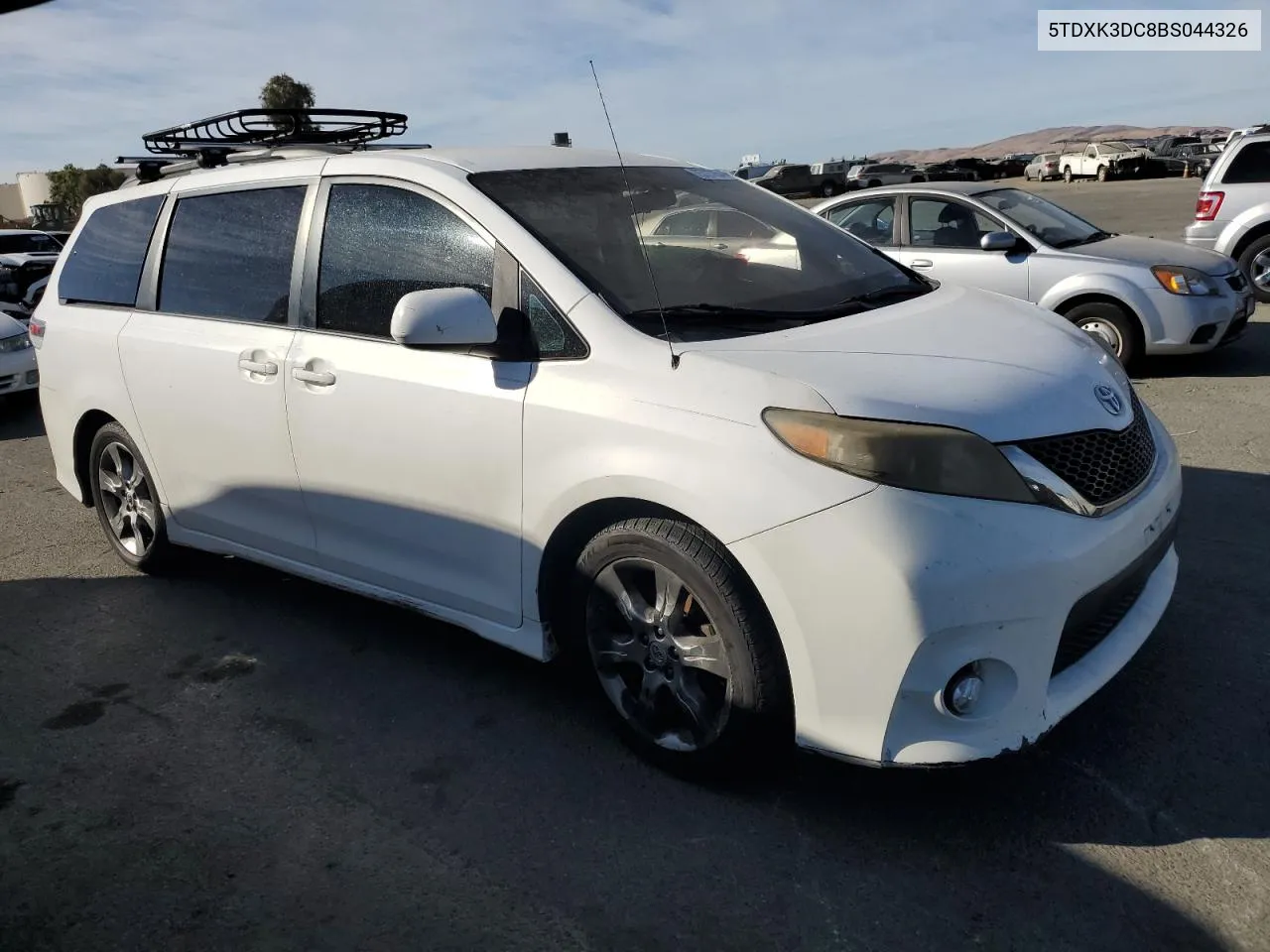 2011 Toyota Sienna Sport VIN: 5TDXK3DC8BS044326 Lot: 75727854