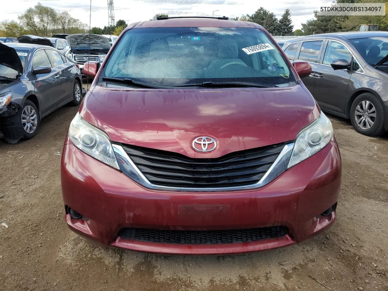 2011 Toyota Sienna Le VIN: 5TDKK3DC6BS134097 Lot: 76093894