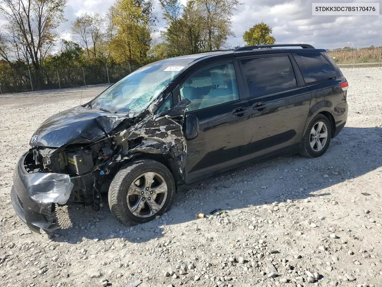 2011 Toyota Sienna Le VIN: 5TDKK3DC7BS170476 Lot: 76487604