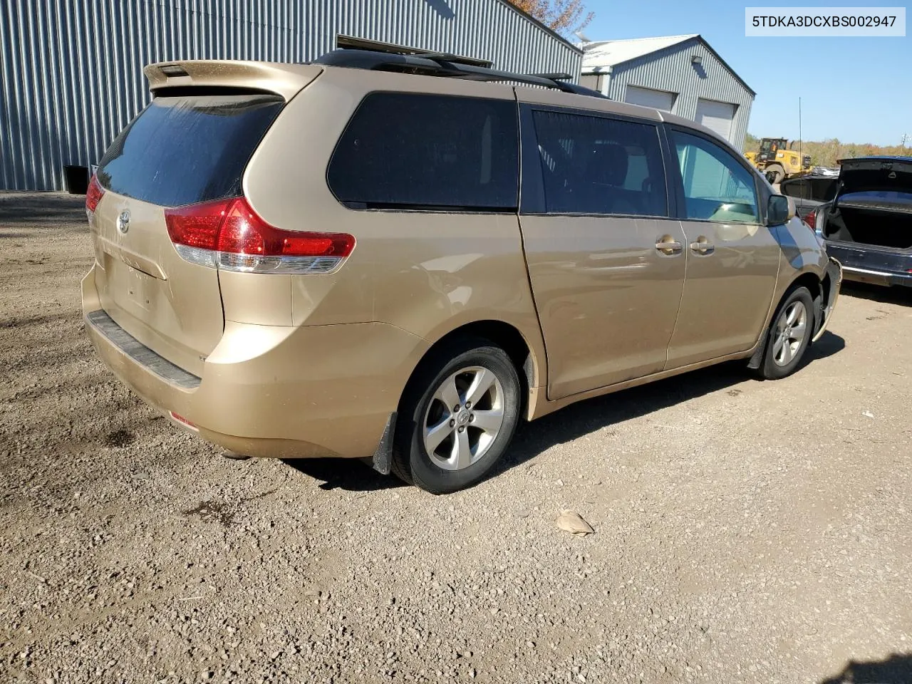 2011 Toyota Sienna Base VIN: 5TDKA3DCXBS002947 Lot: 76759954