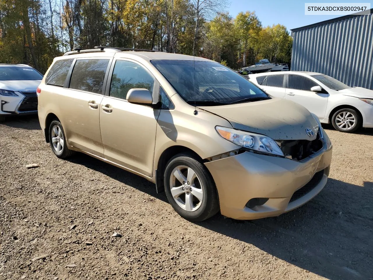 2011 Toyota Sienna Base VIN: 5TDKA3DCXBS002947 Lot: 76759954