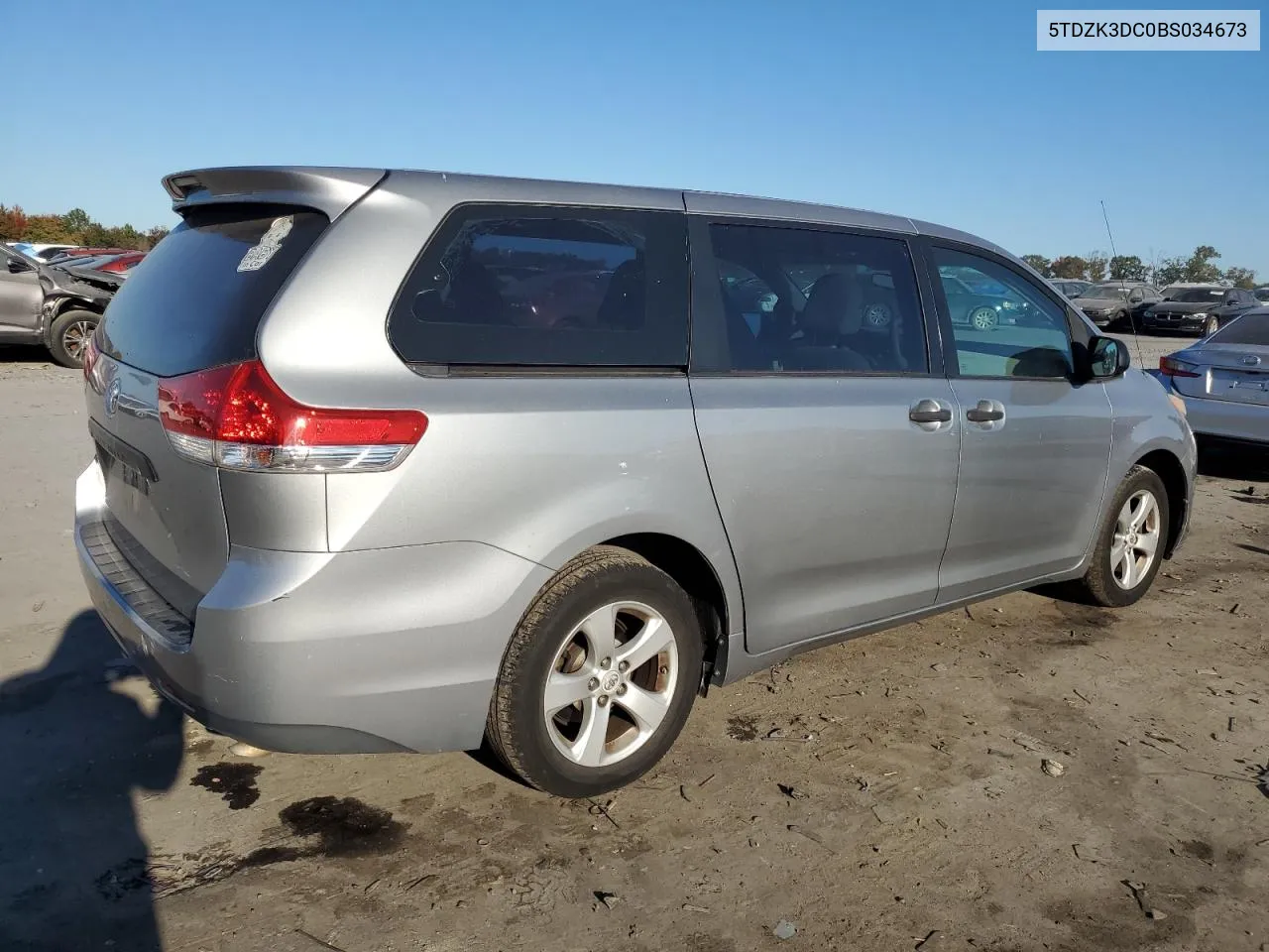 2011 Toyota Sienna VIN: 5TDZK3DC0BS034673 Lot: 77026864