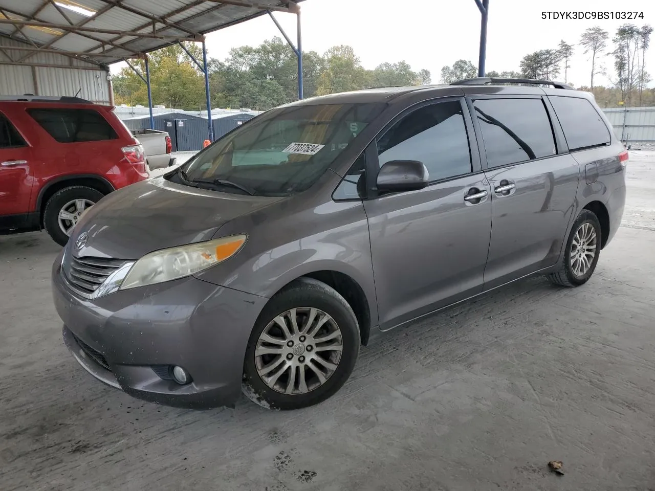 2011 Toyota Sienna Xle VIN: 5TDYK3DC9BS103274 Lot: 77037524