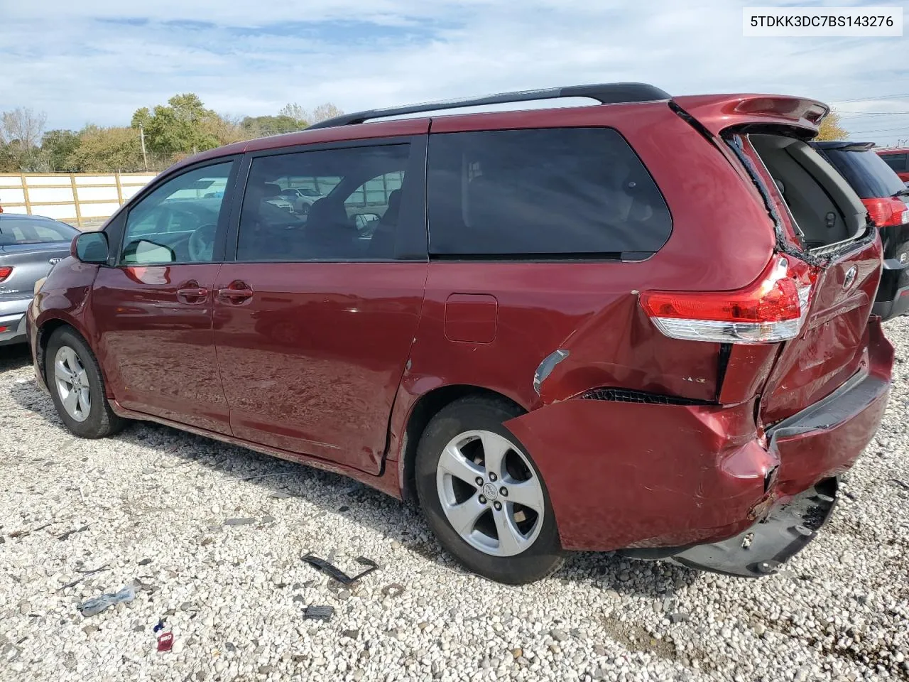 2011 Toyota Sienna Le VIN: 5TDKK3DC7BS143276 Lot: 77865424