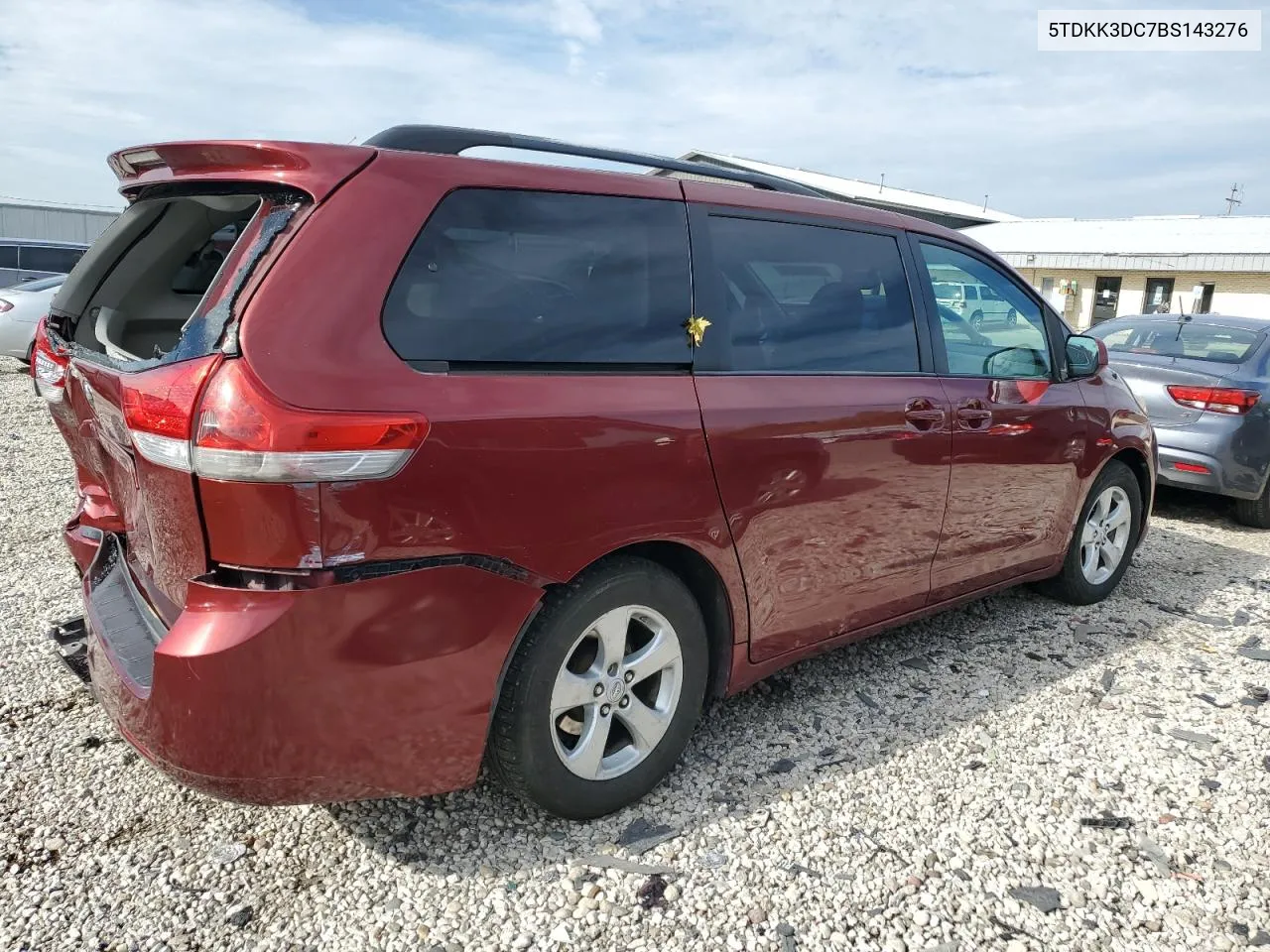 2011 Toyota Sienna Le VIN: 5TDKK3DC7BS143276 Lot: 77865424