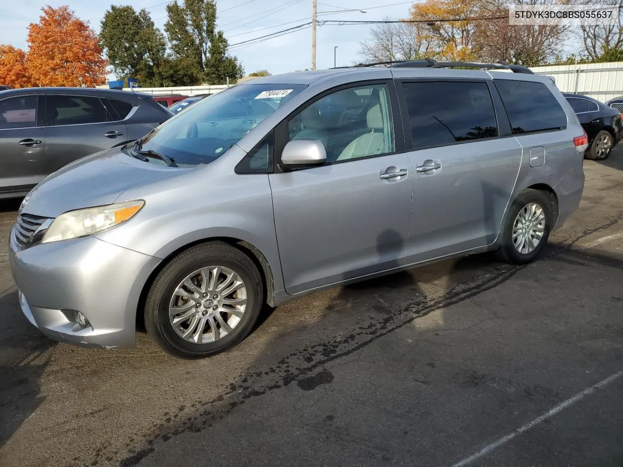 2011 Toyota Sienna Xle VIN: 5TDYK3DC8BS055637 Lot: 77904474