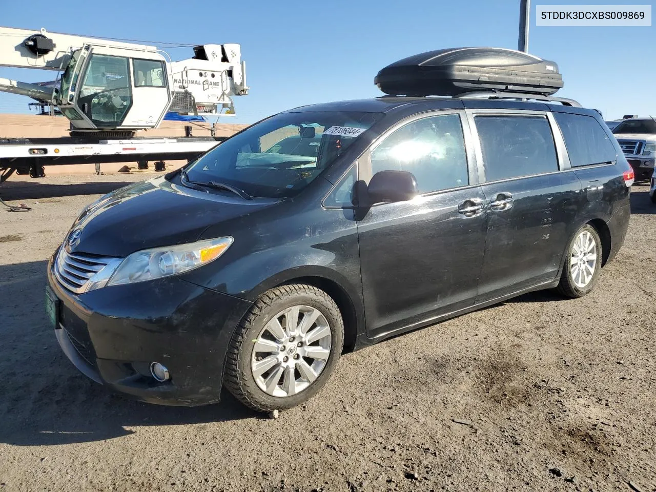 2011 Toyota Sienna Xle VIN: 5TDDK3DCXBS009869 Lot: 78106044