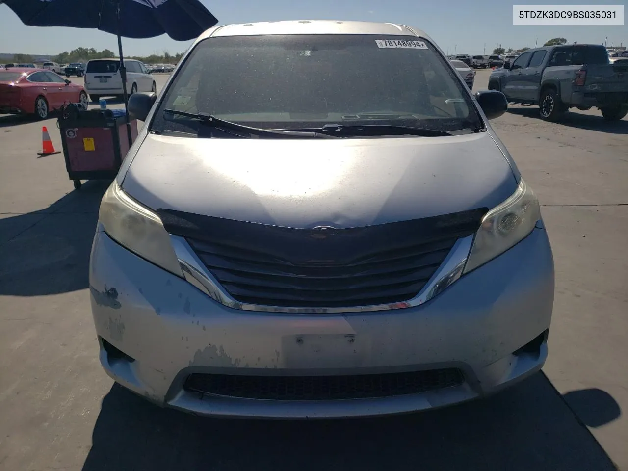 2011 Toyota Sienna VIN: 5TDZK3DC9BS035031 Lot: 78148994