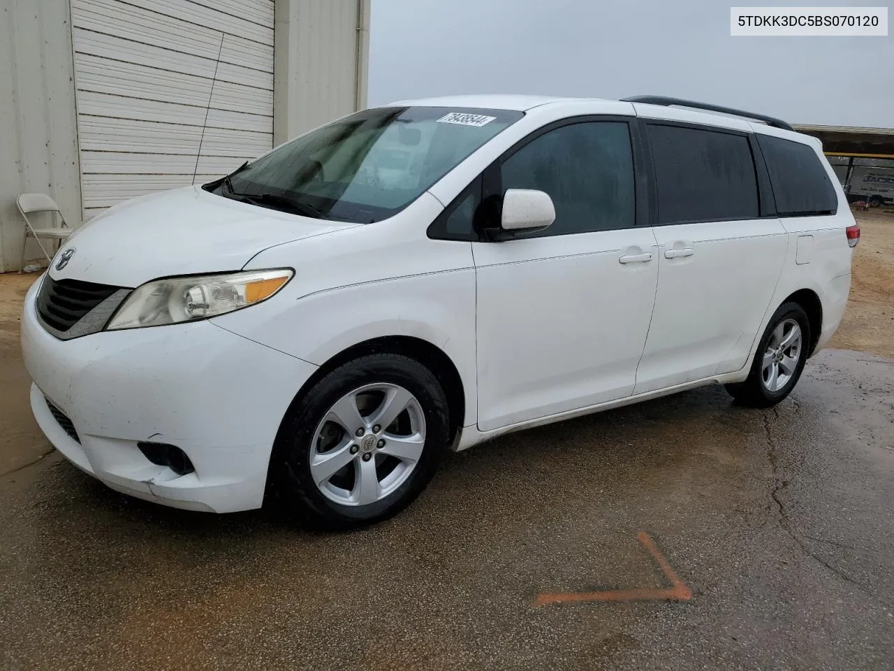 2011 Toyota Sienna Le VIN: 5TDKK3DC5BS070120 Lot: 78438544